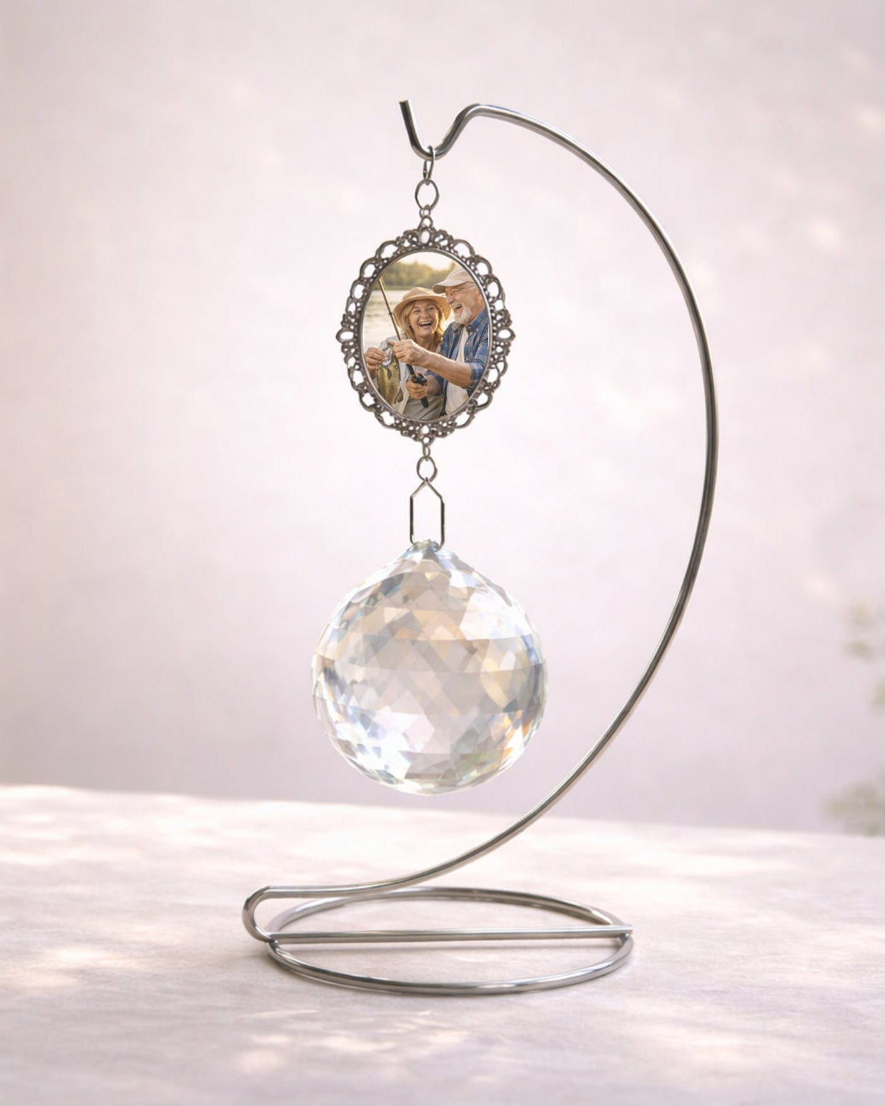 Personalized Memorial Crystal Suncatcher with Photo