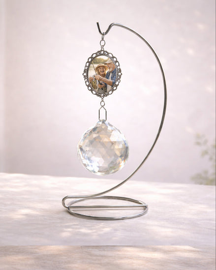Personalized Memorial Crystal Suncatcher with Photo