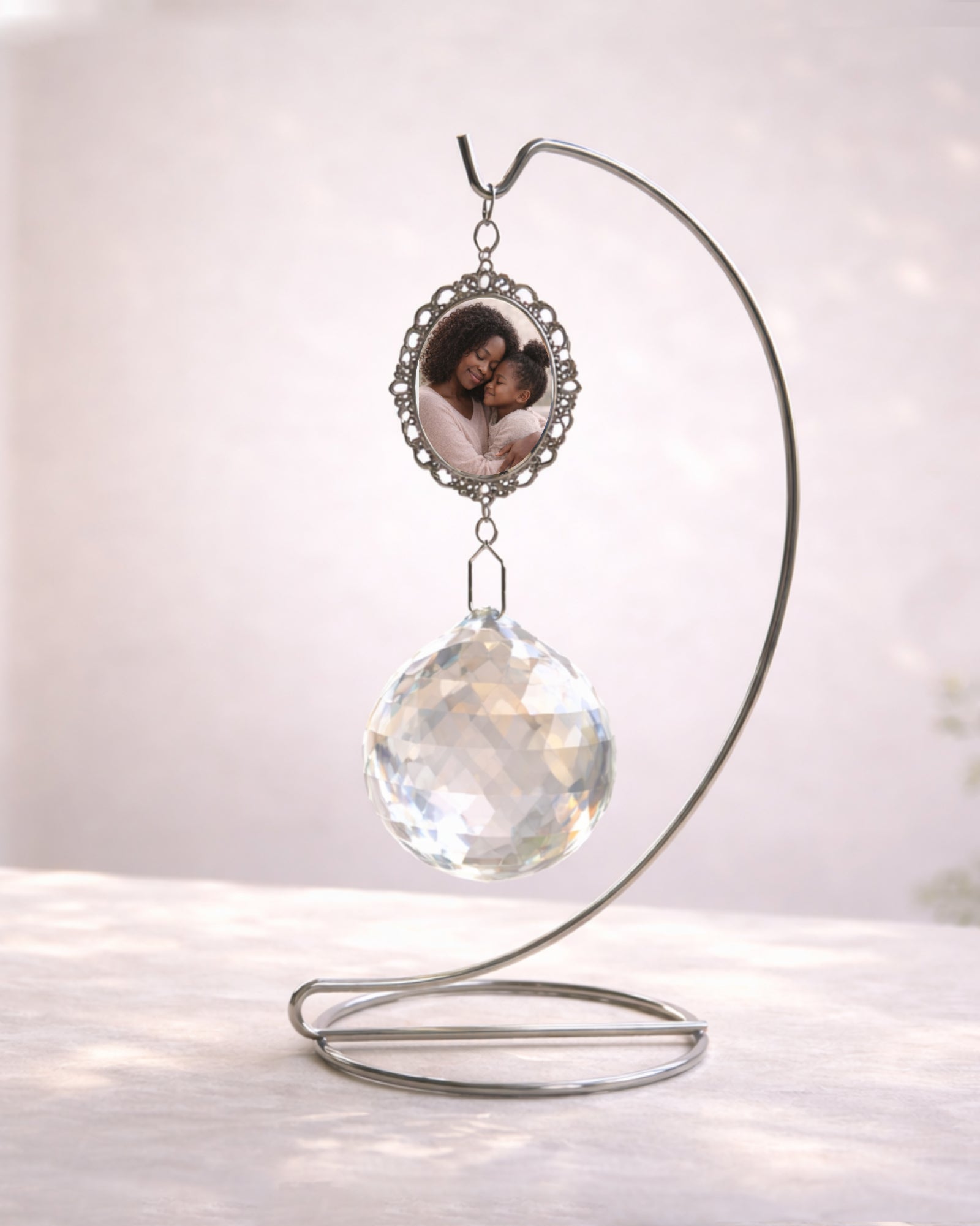 Personalized Memorial Crystal Suncatcher with Photo